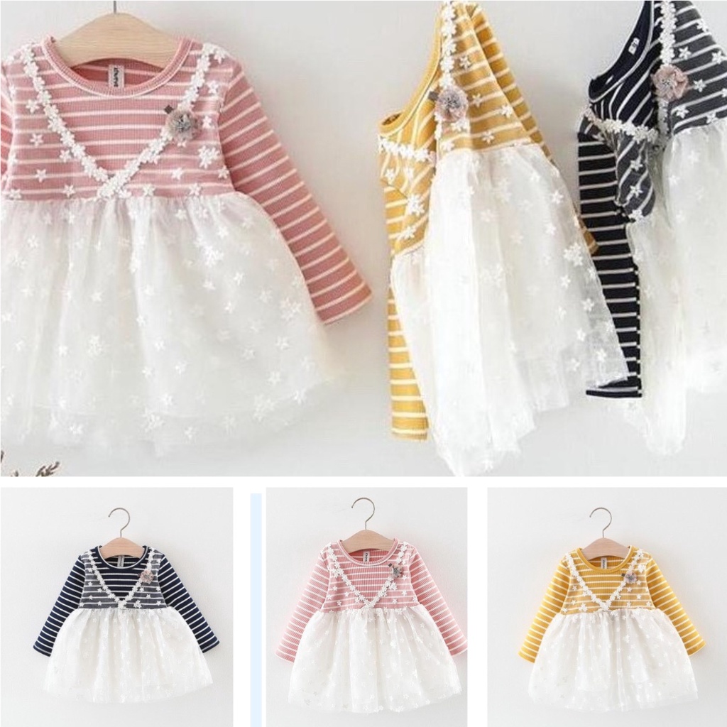 váy thu đông bé gái họa tiết kẻ phối ren trắng thêu hoa xinh xắn size 0-3 tuổi VT04