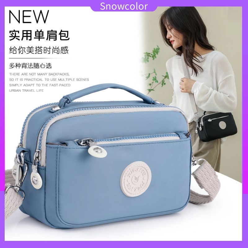 Túi Đeo Chéo Canvas Chống Thấm Nước Phong Cách Hàn Quốc Cho Nữ