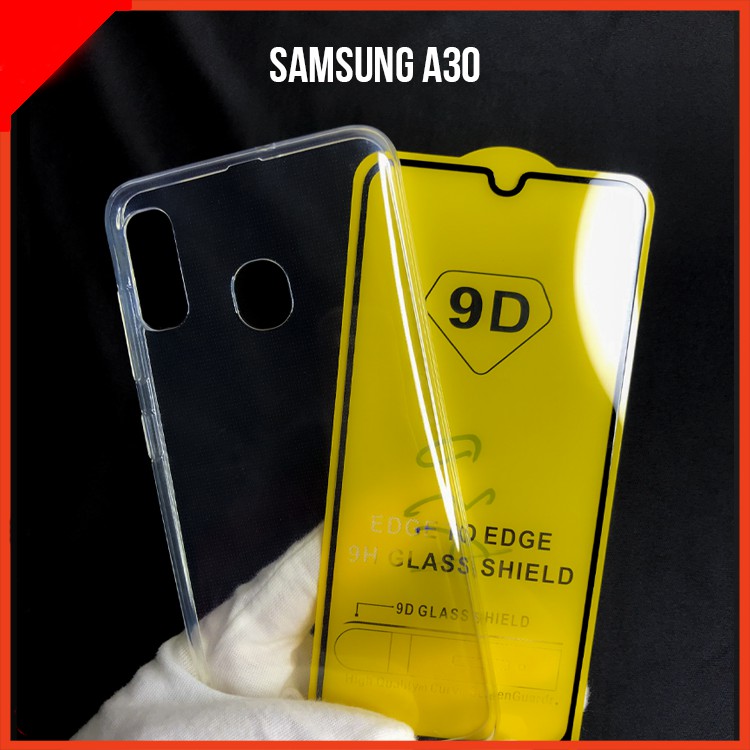 COMBO Ốp lưng dẻo Samsung A7-2018, A51- 2020, J4 plus, A70, A30, J8-2018, A8 plus dẻo trong suốt tặng kèm kính cường lực