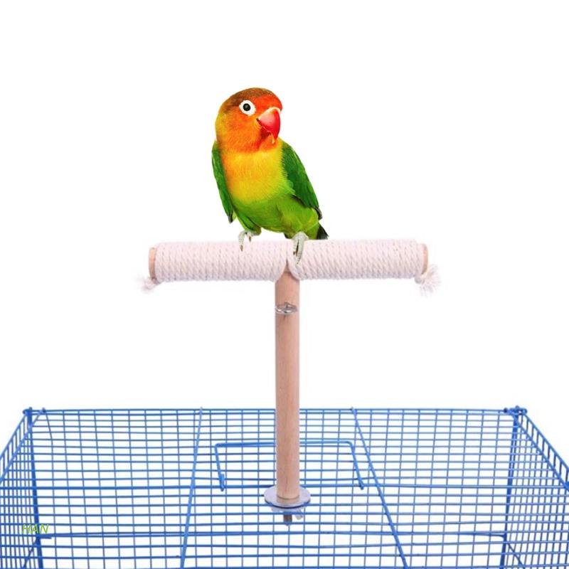 Thanh Đứng Kèm Dây Thừng Cotton Đồ Chơi Cho Chim Vẹt