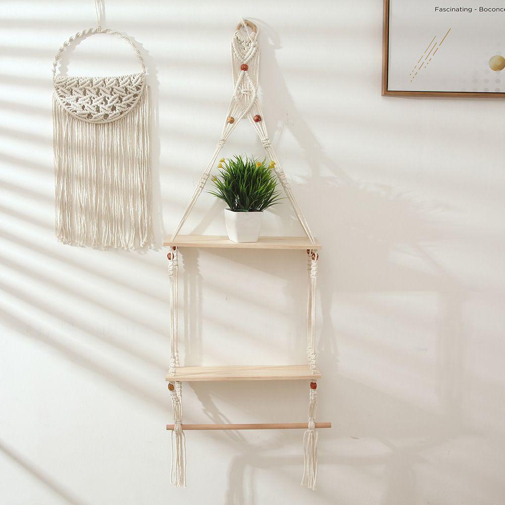 SUENIN Giá Đỡ Chậu Hoa Treo Tường Trang Trí Bằng Dây Cotton