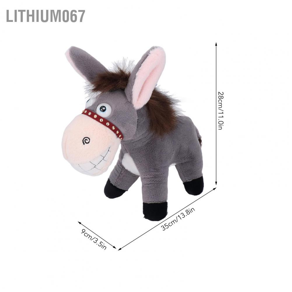 Lithium067 Lithium067 Đồ chơi động vật nhồi bông Donkey Dễ thương Mềm mại Thoải mái Sống sang trọng cho trẻ em trai cô gái