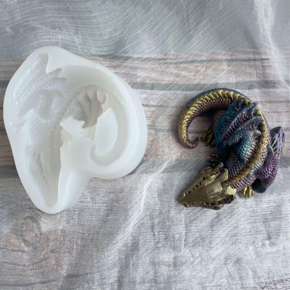 Khuôn Silicone Tạo Hình Rồng 3D Để Bàn Trang Trí