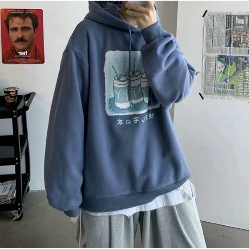 [Ảnh Thật] Áo Hoodie tay phồng chất nỉ bông cực mịn chữ nhật - Form rộng Unisex Nam Nữ Couple đều mặc được | BigBuy360 - bigbuy360.vn