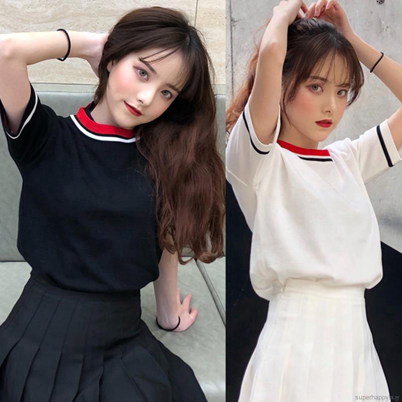 Áo thun tay ngắn phong cách Hàn Quốc dành cho bạn nữ