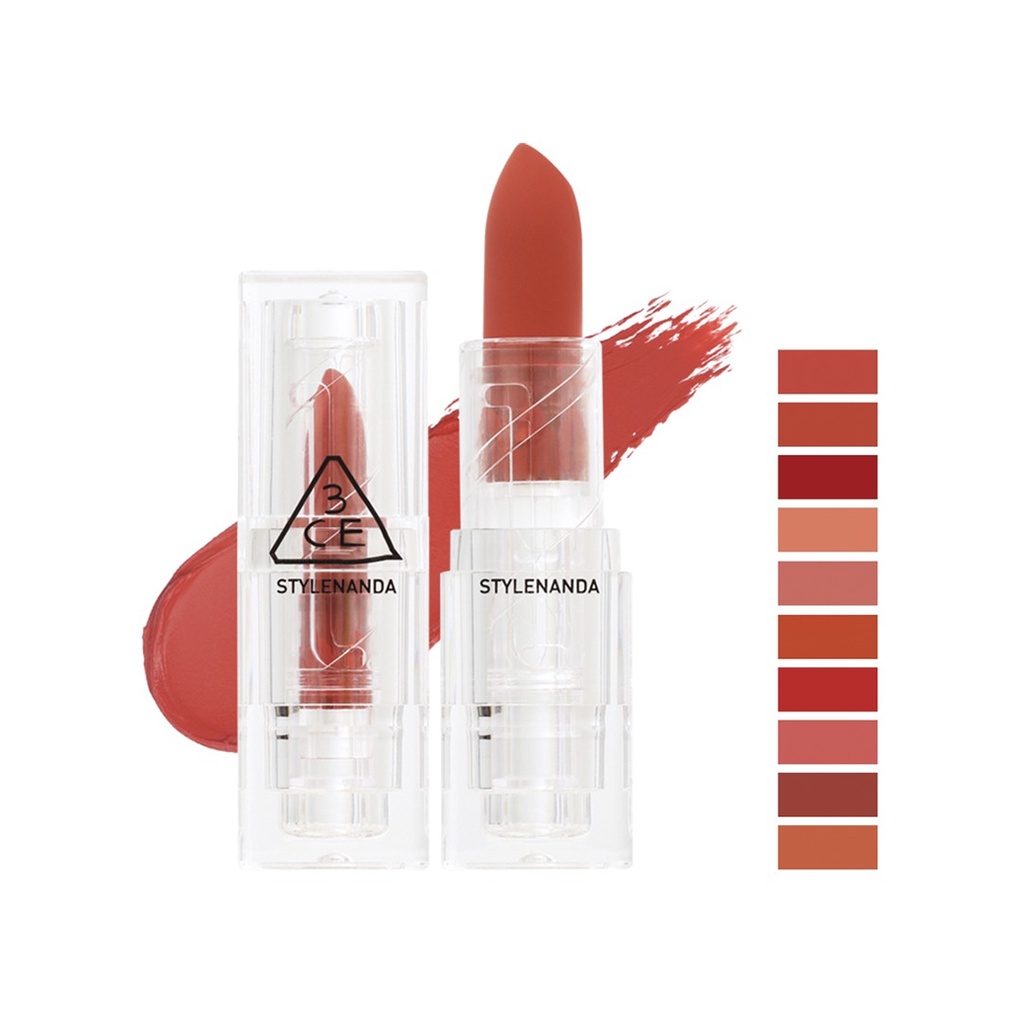 Son 3CE Soft Matte Lipstick 3,5g mềm, lì và nhẹ môi