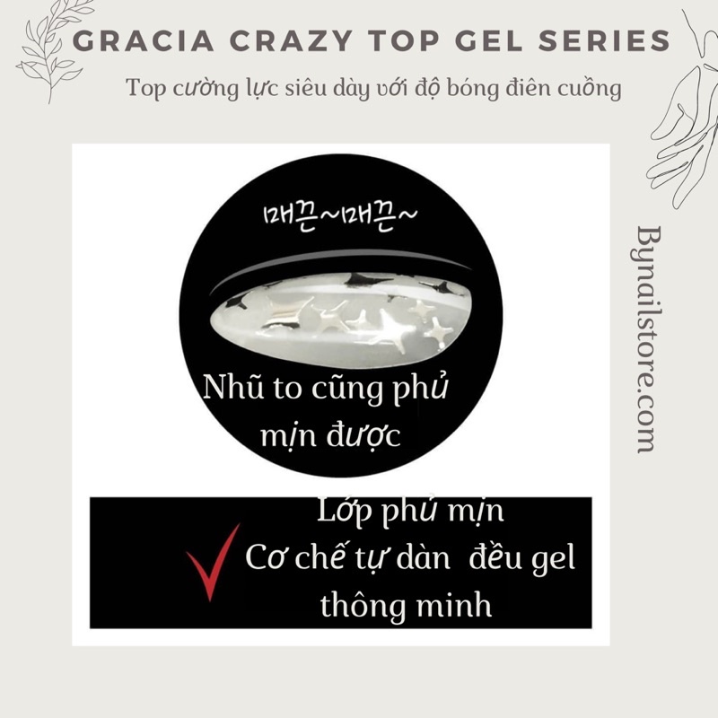 [Graciajanpan]Top cường lực siêu bóng cao cấp Hàn Quốc crazy top (14ml)