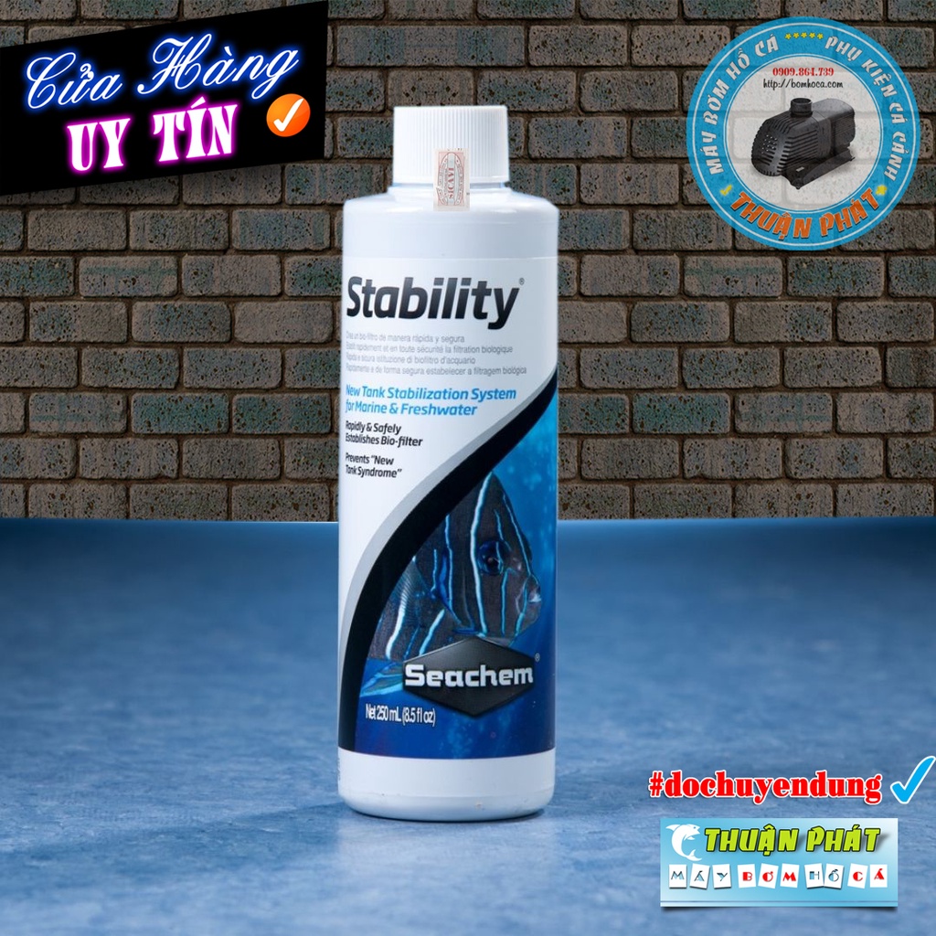 Vi sinh sống SEACHEM Stability 100ml và 250ml - Cung cấp vi sinh Cho Hồ Cá