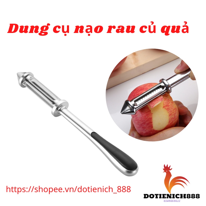 Dụng cụ Nạo rau củ quả Inox cao cấp đa năng 4 in 1 Nạo vỏ và bào sợi rau củ quả tiện lợi