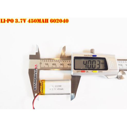 Pin Li-Po 3.7V 450mAh 602040