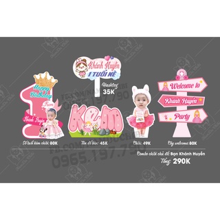 Combo chibi sinh nhật cho bé trai, bé gái