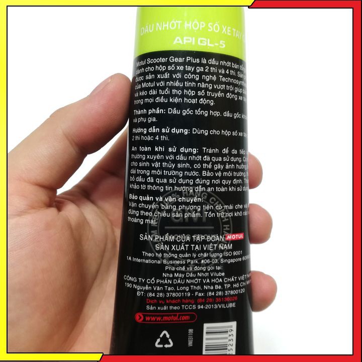 Nhớt Hộp Số (Nhớt Láp) Chính Hãng Cho Xe Ga Motul Scooter Gear Plus 120ml