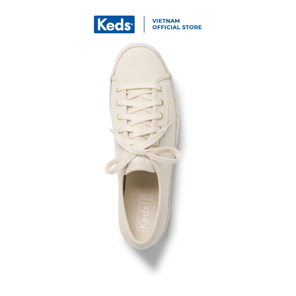 Giày Keds Nữ - Triple Kick Burlap Natural - KD060328