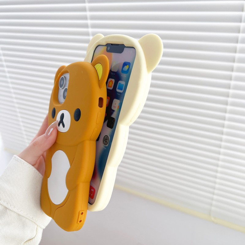 Dễ Thương Ốp Điện Thoại Hình Gấu rilakkuma Cho iphone 15 14 13 12 11 pro max xs x xr 8 7 6 6s plus se 2020
