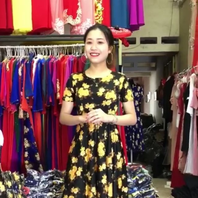 Váy lụa quảng châu cao cấp