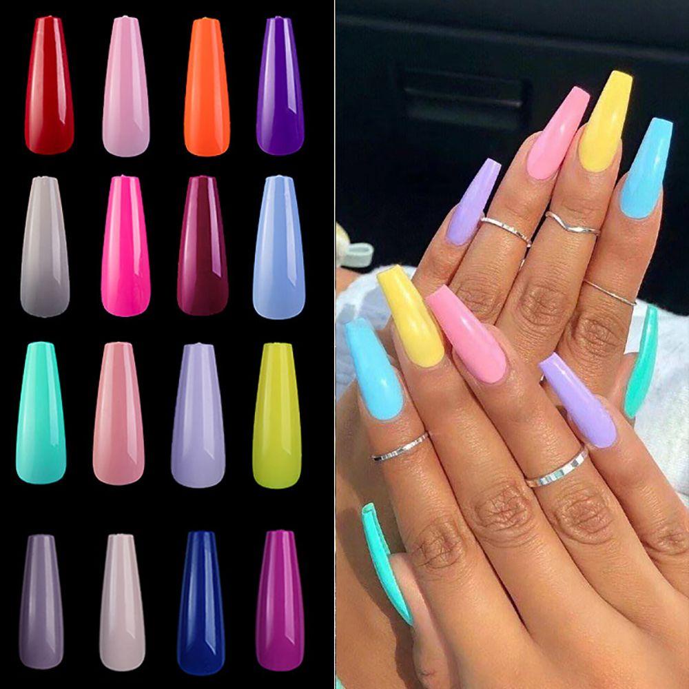 Bộ 100 Móng Tay Giả Bằng Acrylic Che Phủ Toàn Diện DIY