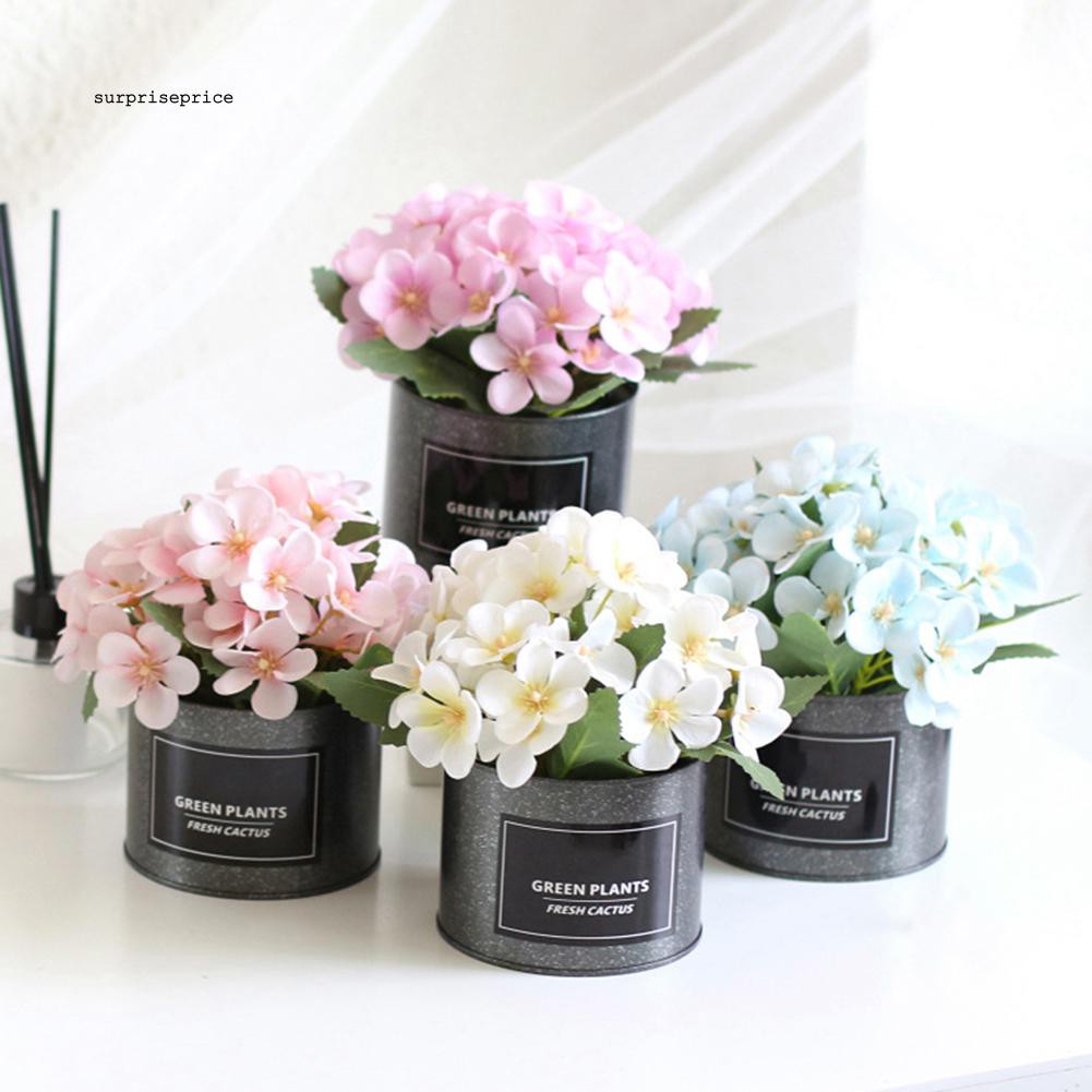 Bội chậu hoa thu hải đường nhân tạo dùng trang trí