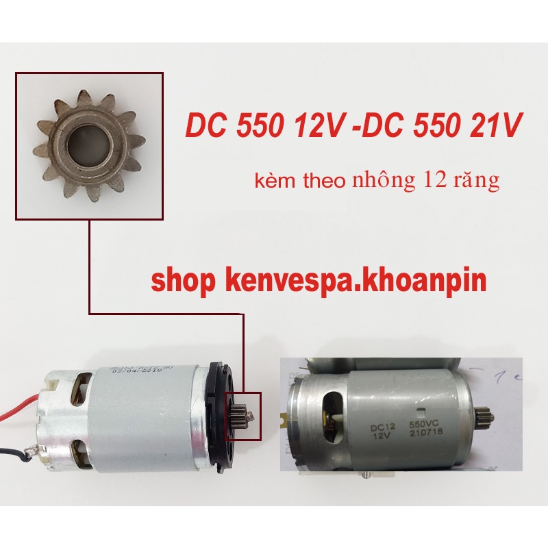 Motor MÁY KHOAN PIN 550 Và 775 Mới 12v 18v 21v Dùng Thay Thế Máy Khoan Pin Hoặc Mục Đích Khác