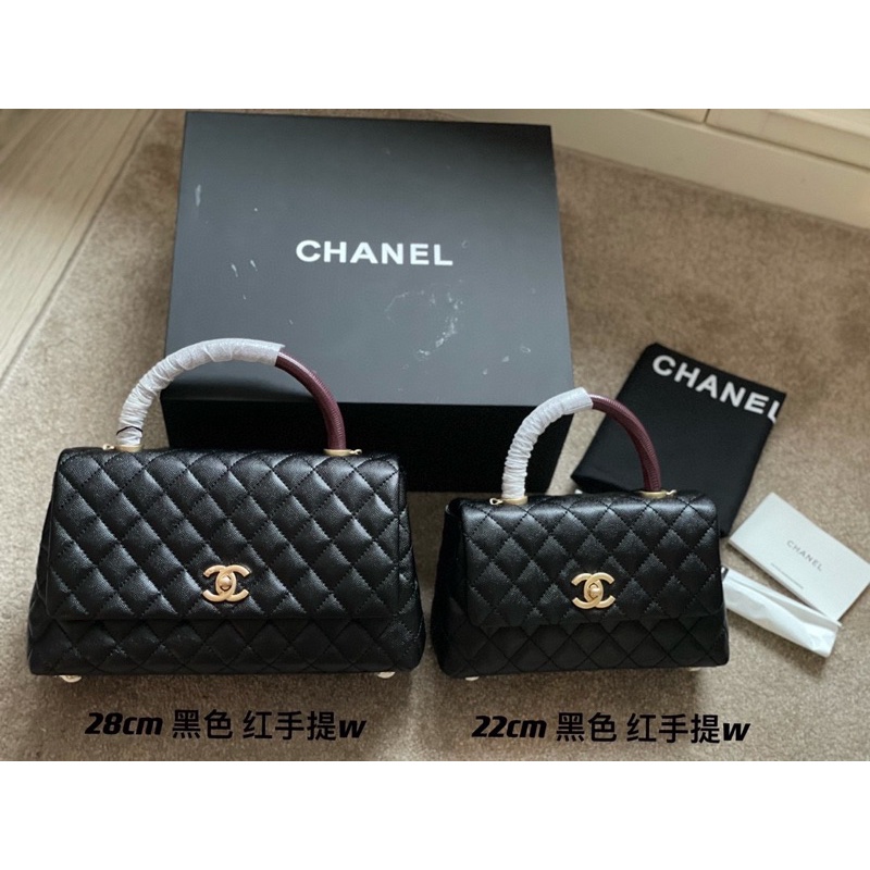 Túi xách nữ Channel Channel 𝘾𝙝𝙖𝙣𝙚𝙡 CN Coco Handle da thật có nhiều màu