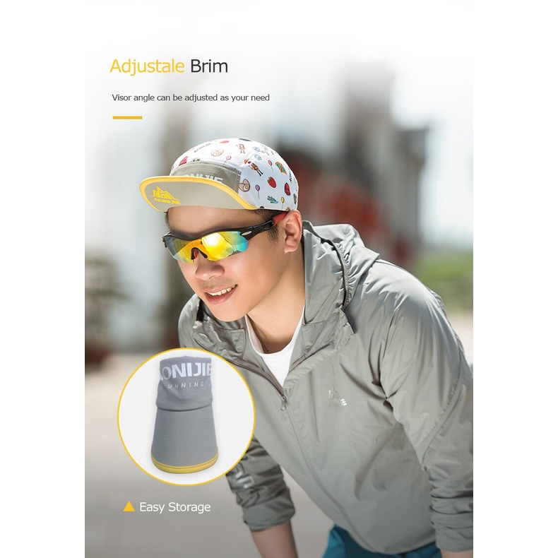 AONIJIE E4601 Mũ Lưỡi Trai Có Lưới Mềm Gấp Gọn