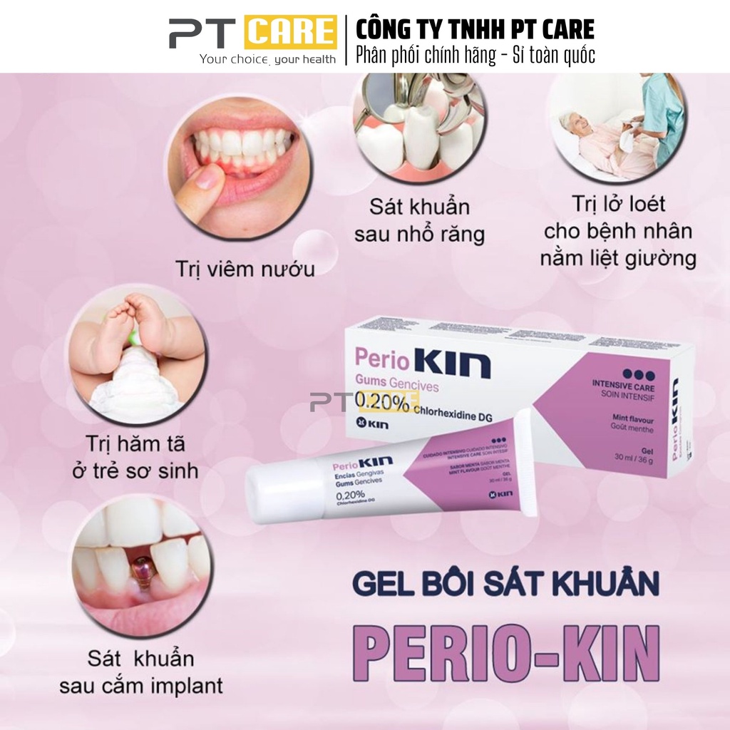 PT CARE | Gel Bôi Giảm Viêm Nướu Sát Khuẩn Perio Kin 30ml