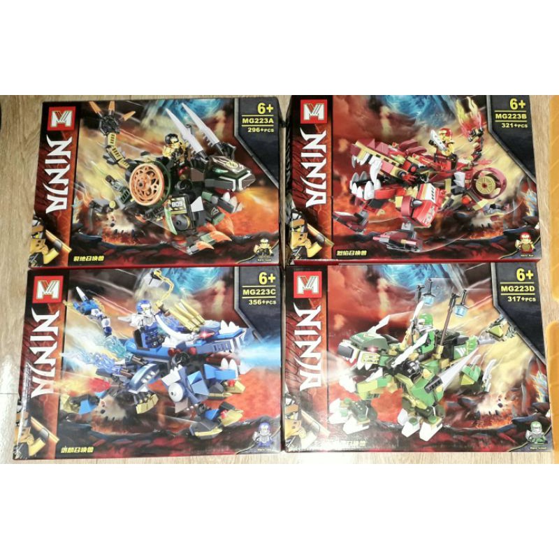 Lắp ráp 1 hộp LegoNinja MG223 Cưỡi Quái Thú Kỳ Lân có trên 296 chi tiết bằng nhựa