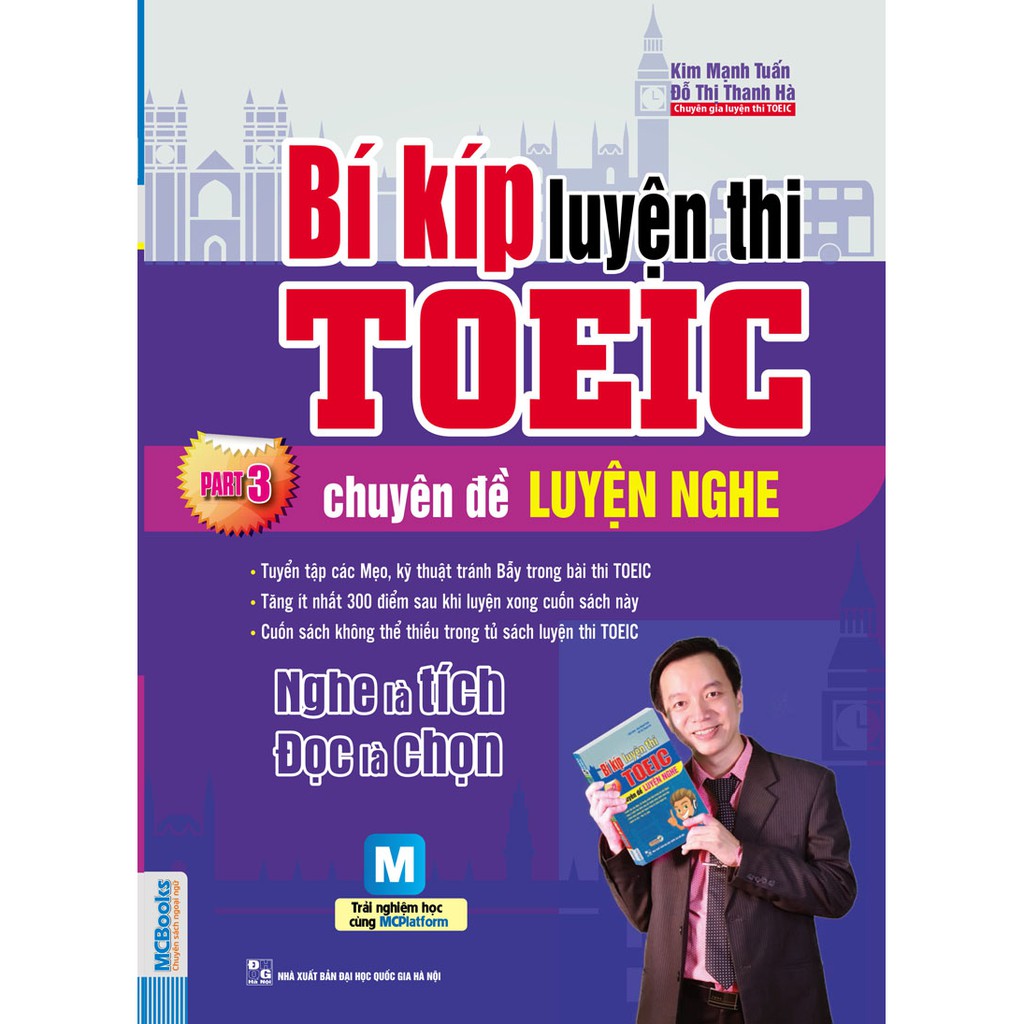 Sách - Bí Kíp Luyện Thi Toeic Part 3 - Chuyên Đề Luyện Nghe