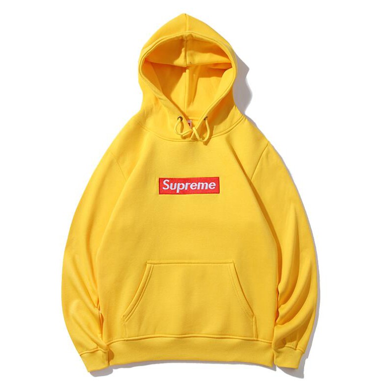 Áo Hoodie Vải Cotton Thêu Chữ Supreme Thời Trang Cho Nam Nữ