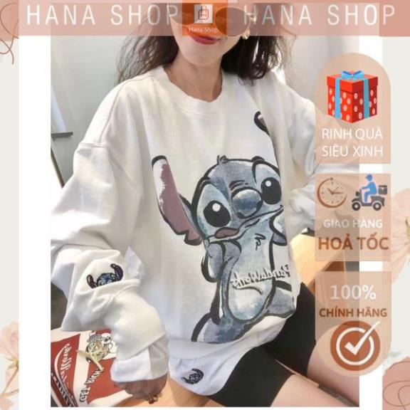 [Hàng Cao Cấp] Áo Sweater Nỉ Chuột STITCHH 3 Màu dưới 65kg - Dài Tay Dáng Rộng In Hình G072