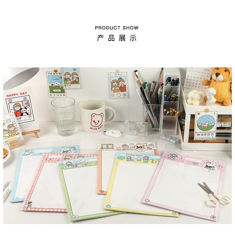 Giấy Note Ghi Chú Refill B5 Hisome Giấy Note Dán Trang Trí Dán Sổ Planner Bullet Journal