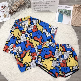 Đồ bộ ngủ Pyjama lụa hình xinh (nhiều hình, hình thật 100% )