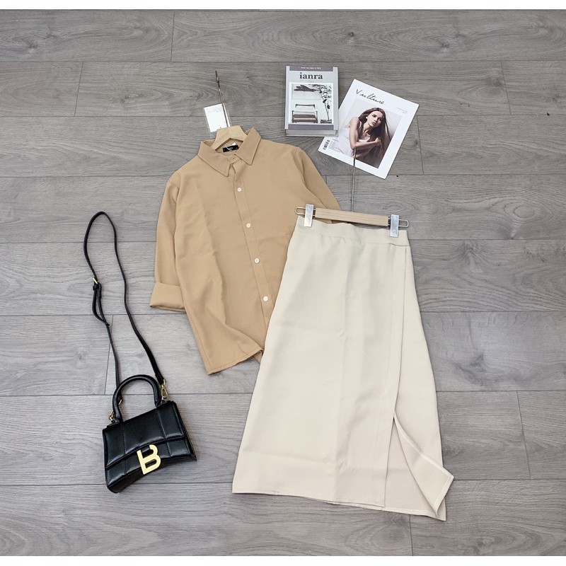 [Rẻ Vô Địch] Sét áo sơ mi đũi nâu Cao Cấp