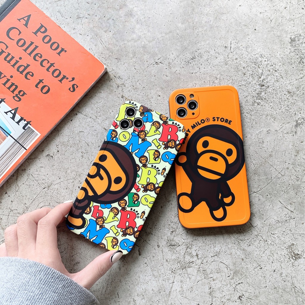 BAPE IPHONE Ốp Lưng Họa Tiết Chú Khỉ Thời Trang Cho Iphone12 Iphone7 / 8 / Se2 Iphone7Plus / 8plus Iphonex / Xs Max 11 Iphone11Pro Iphone11Pro Max 12 Iphone12Pro Iphone12Pro Iphone12Pro