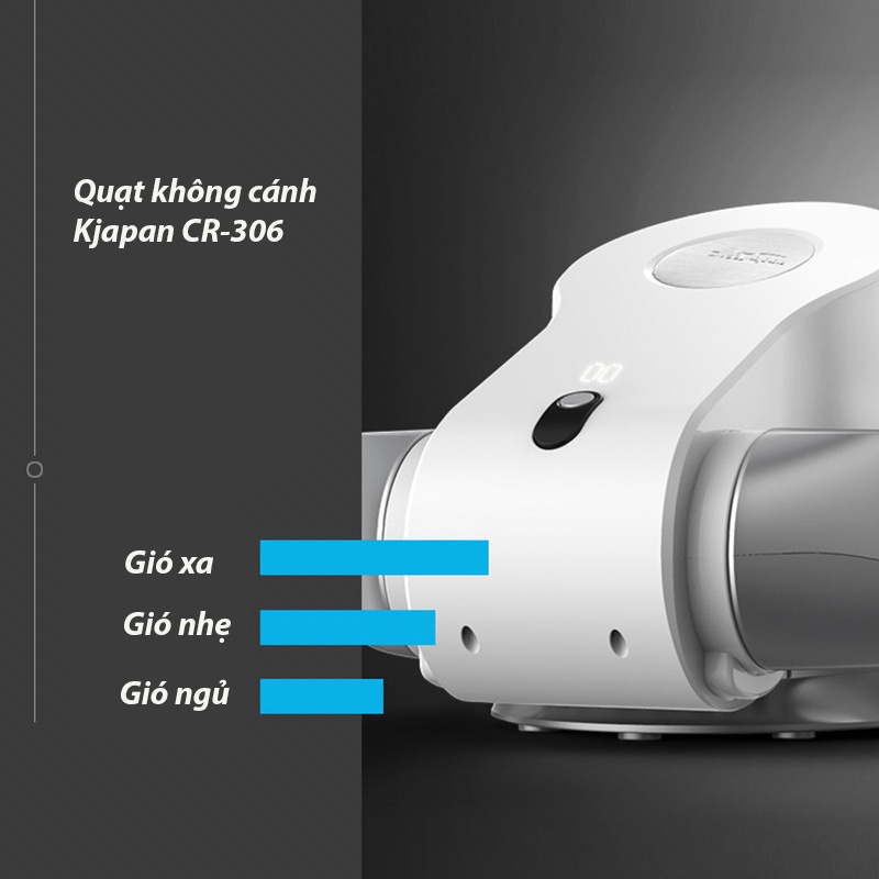 Quạt Không Cánh Để Bàn Treo Tường CR306 – 8 Tốc Độ Gió -Điều Khiển Từ Xa