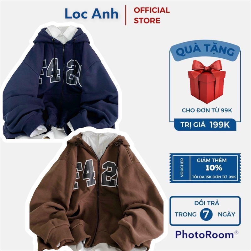Khoác hodie nỉ zip F4 26🎁𝐅𝐫𝐞𝐞𝐬𝐡𝐢𝐩🎁 chất nỉ bông dày dặn không xù lông - không dão
