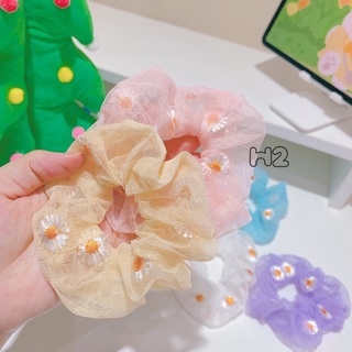 Scrunchies chun buộc tóc cúc họa mi