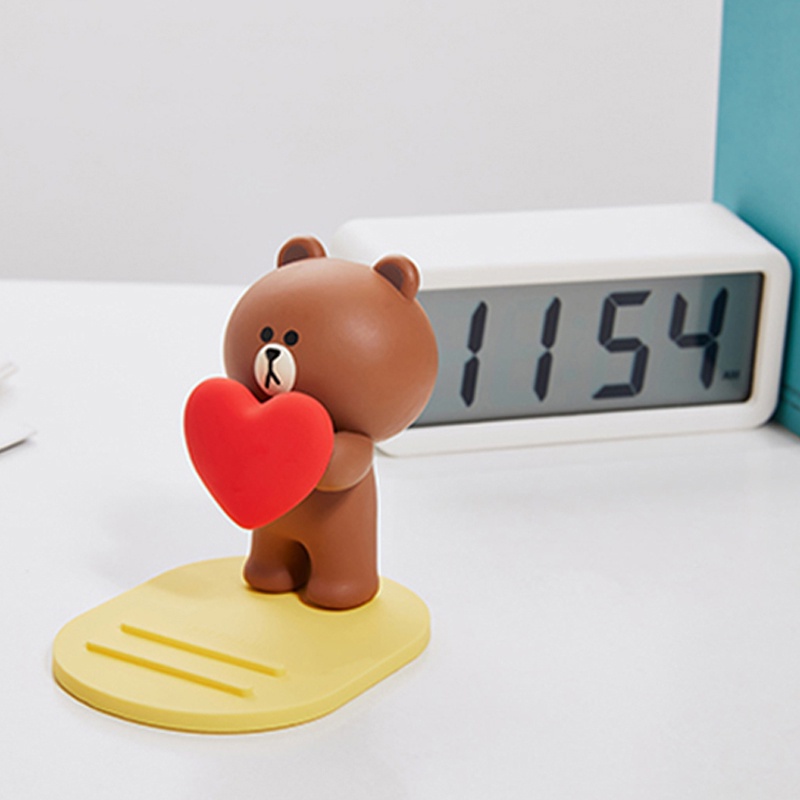 Line Friends Mô Hình Nhân Vật Gấu Nâu Và Trái Tim Xinh Xắn