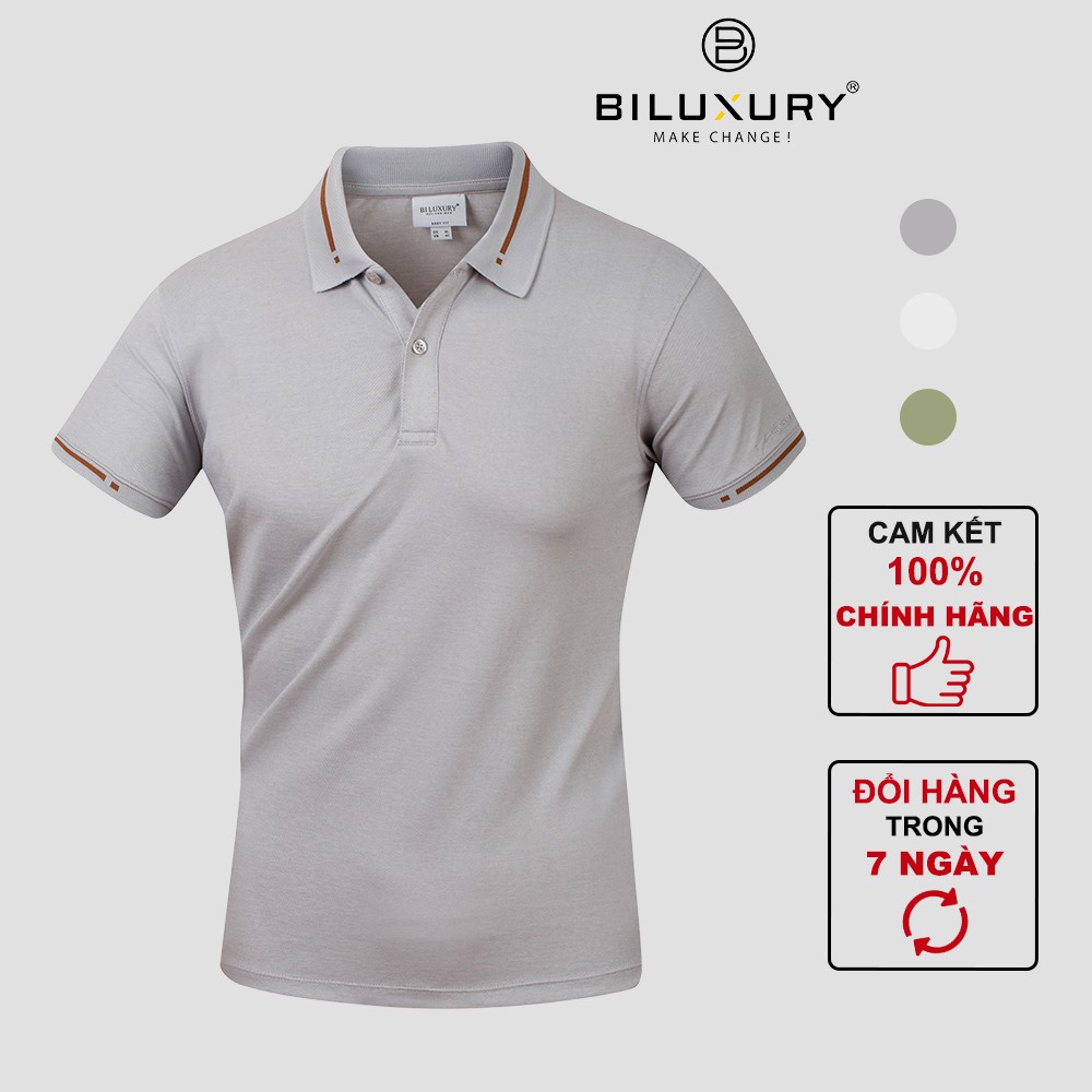 Áo polo nam thun cổ bẻ Biluxury thấm hút co giãn 4 chiều form bodyfit ôm người 5APCT016 | BigBuy360 - bigbuy360.vn