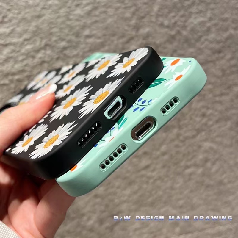 Ốp Điện Thoại Silicon Mềm Mặt Nhám Chống Sốc In Hình Hoa Cho iPhone 14 13 12 11 Pro MAX 14Plus IX XS MAX XR