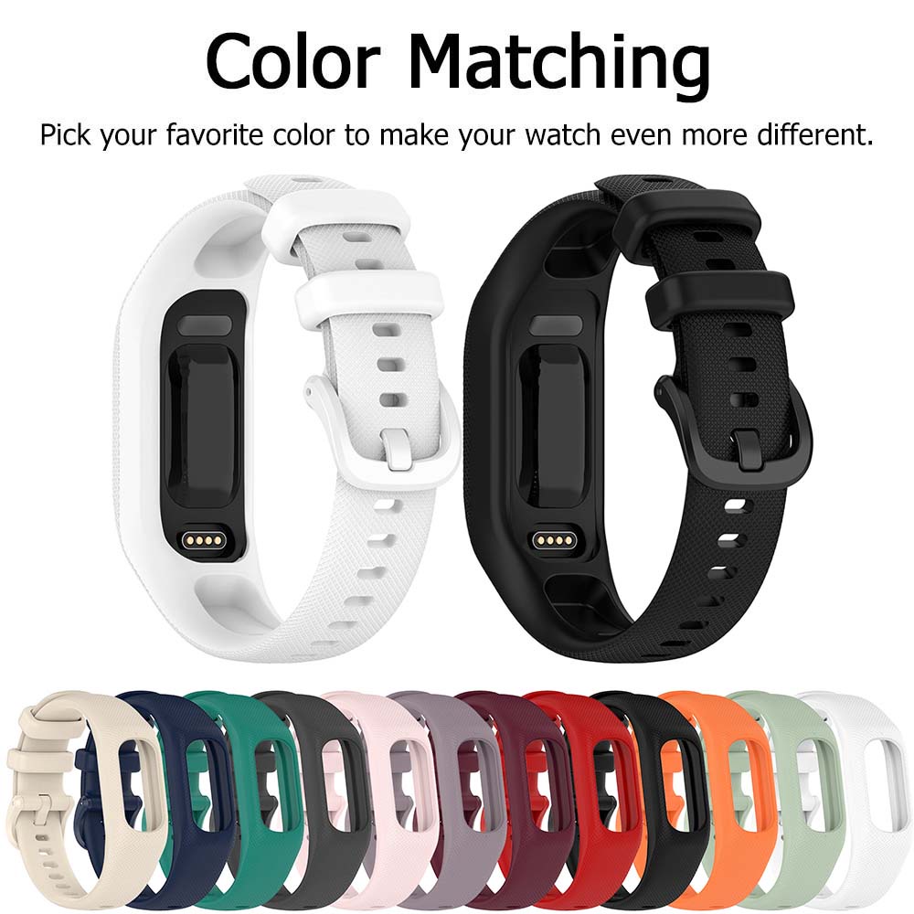 Dây Đeo Cổ Tay Bằng Silicon Có Thể Điều Chỉnh Thoáng Khí Cho Garmin vivosmart 5/Garmin smart5