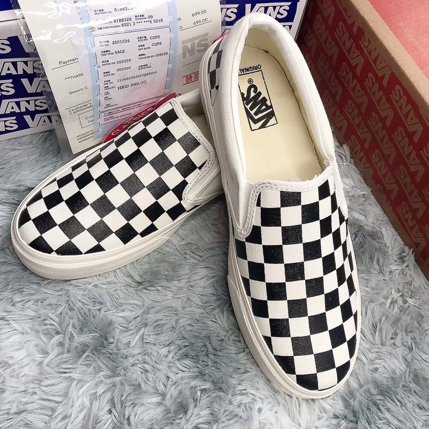 Giày thể thao, giày vans caro nam nữ Full Box hàng chuẩn đủ size nam nữ 36-43