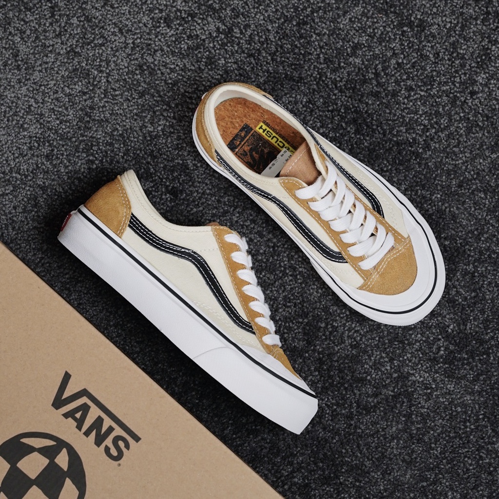 Vans Giày Thể Thao Cổ Thấp Kẻ Sọc Bên Hông Màu Nâu 36 Demon VR3 SF Mã 1848