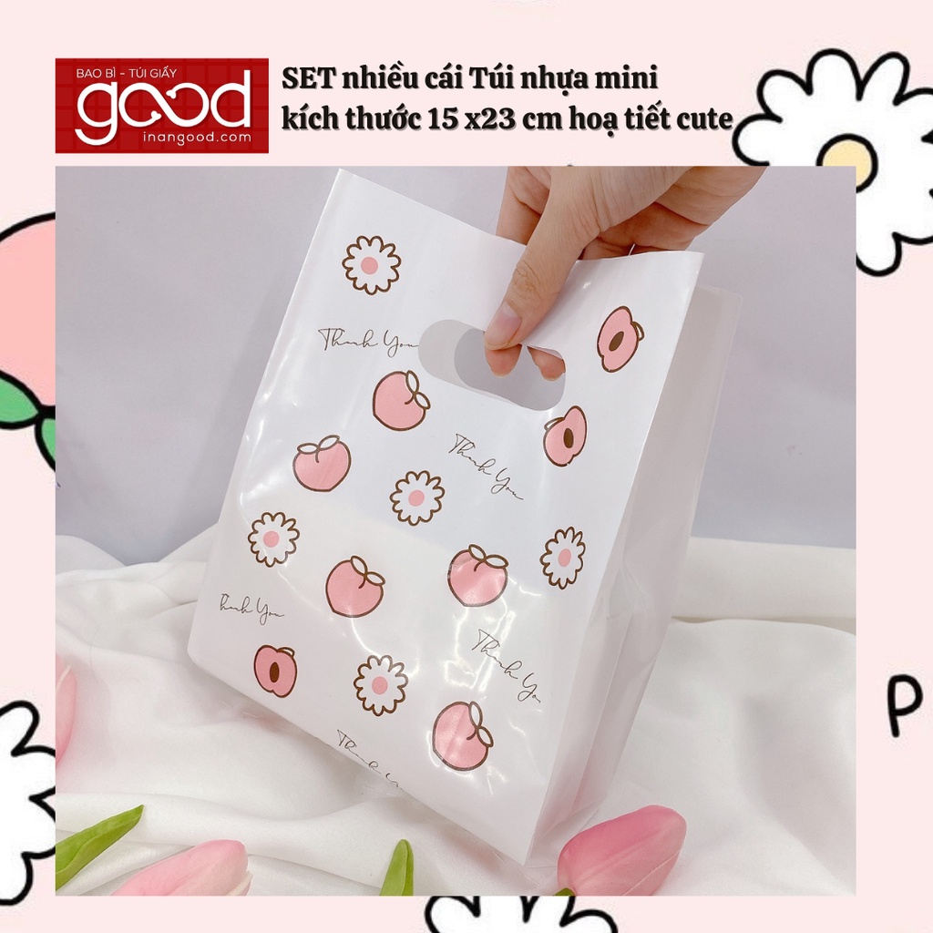 [Clip thật] - SET Túi nilon in nhiều họa tiết dễ thương đủ kích cở