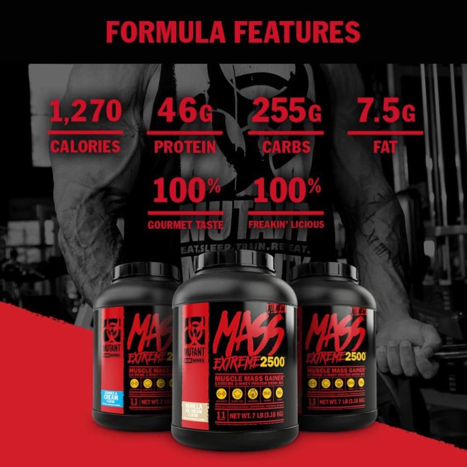 MUTANT MASS EXTREME 2500 12LBS | Sữa Tăng Cân Nhanh Cho Người Gầy 12Lbs