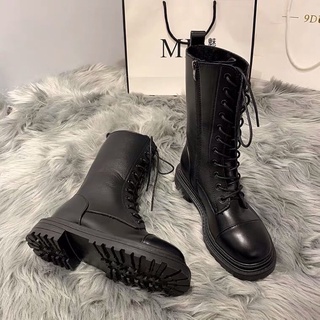 [Có ảnh thật] Boot nữ, boot nữ lửng đế cao 5p, có dây, khoá kéo