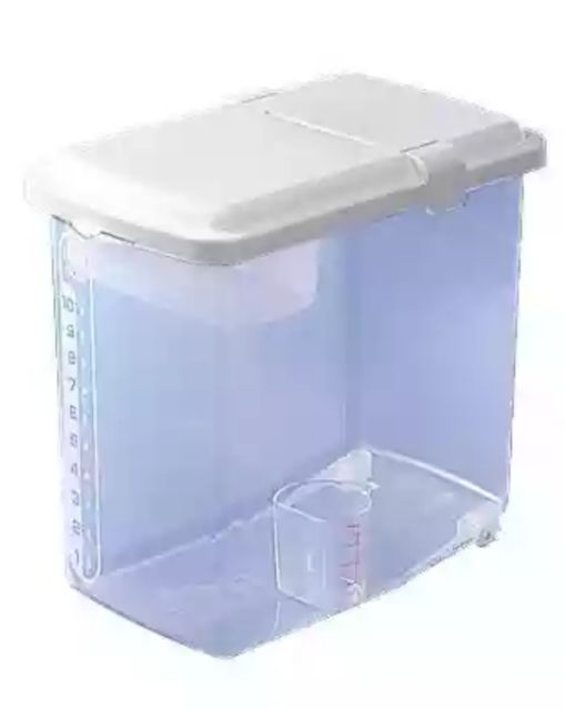 THÙNG ĐỰNG GẠO MÀU TRẮNG -  10KG, NẮP BẬT, CÓ BÁNH XE - NHẬT NK