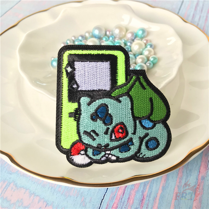 ☸ Miếng Dán Ủi Quần Áo Hình Pokemon GO - Game ☸ 1 Huy Hiệu Ủi Thêu Hình Pikachu / Charmander / Bulbasaur / Squirtle