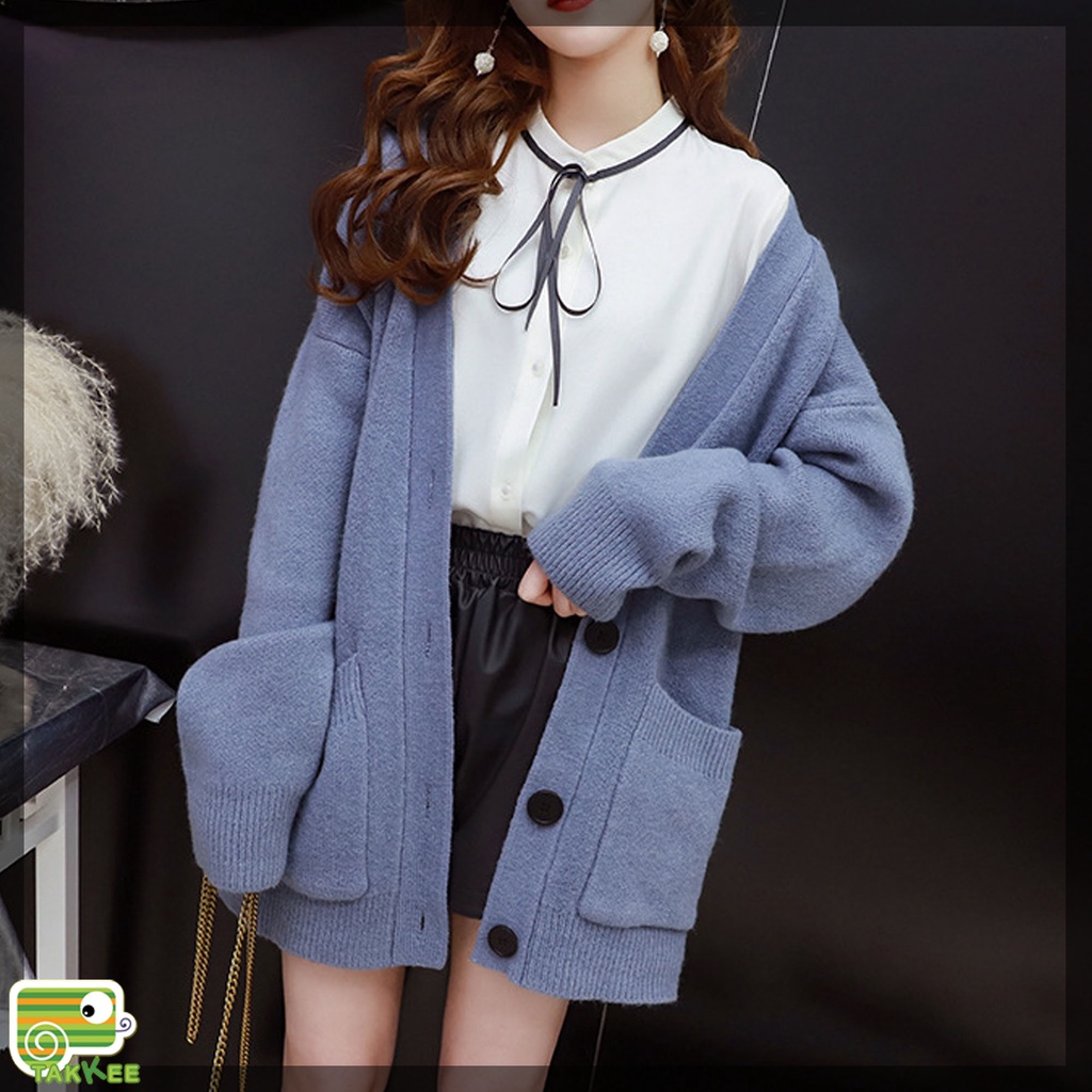 ÁO KHOÁC LEN CARDIGAN LEN HAI TÚI ÁO KHOÁC LEN PHONG CÁCH TRẺ TRUNG