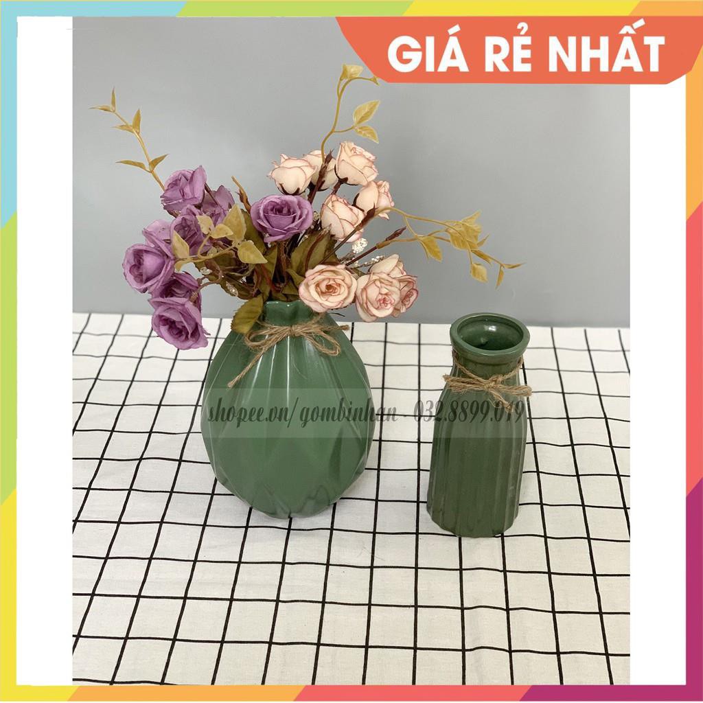 (SIÊU XINH - SET 3 LỌ HOA TRƠN) Bán bình lọ hoa gốm sứ cắm trang trí phòng bày nghệ thuật giá rẻ đẹp nhất!