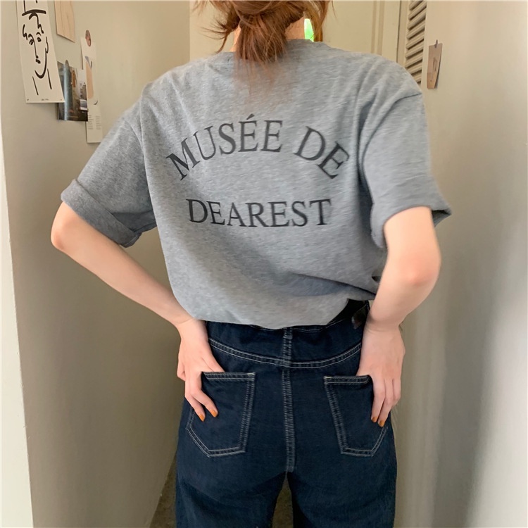 MS6608 Áo thun nữ cổ tròn in chữ Musse De Dearest